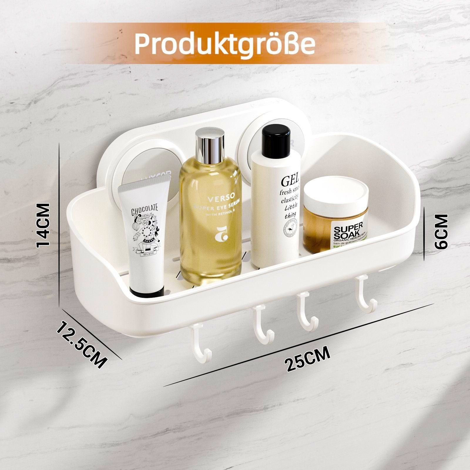 Elegear Duschregal Duschablage mit Saugnapf Ohne günstig online kaufen