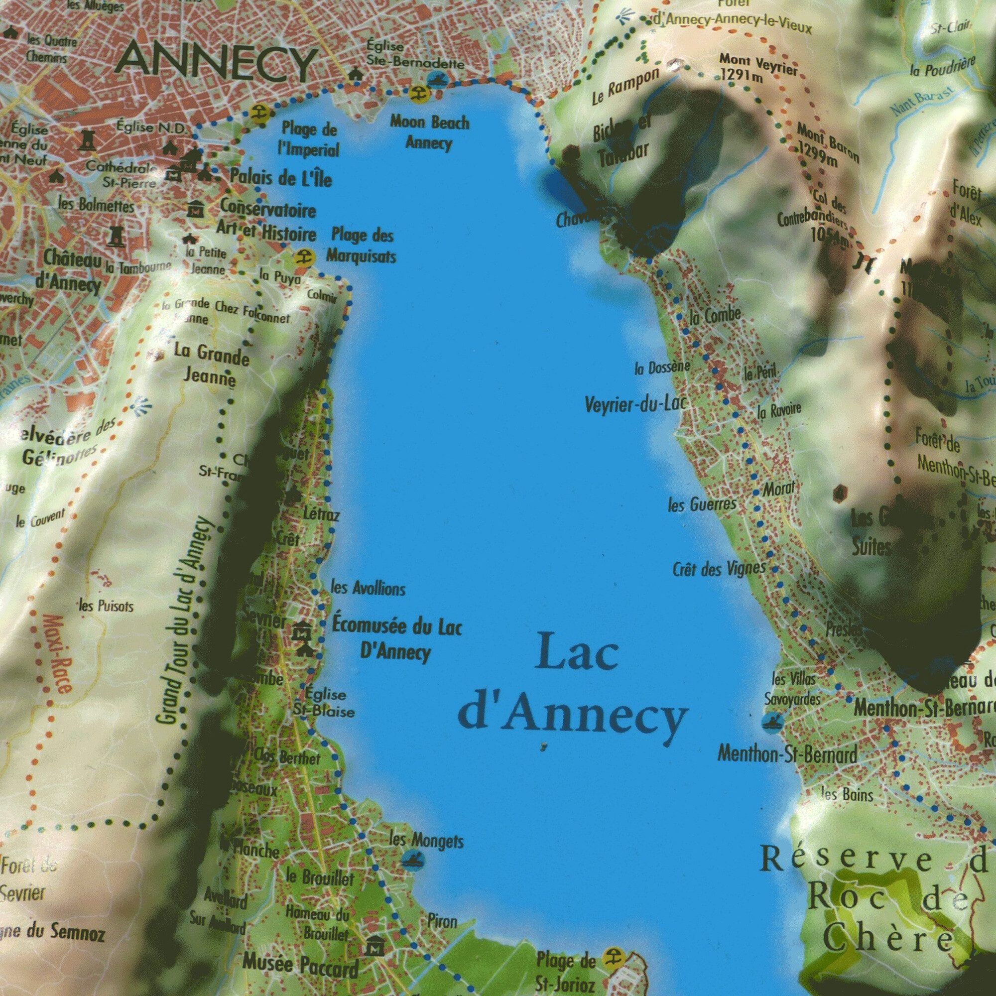 3Dmap Wandbild 3Dmap Regional-Karte Le Lac d'Annecy