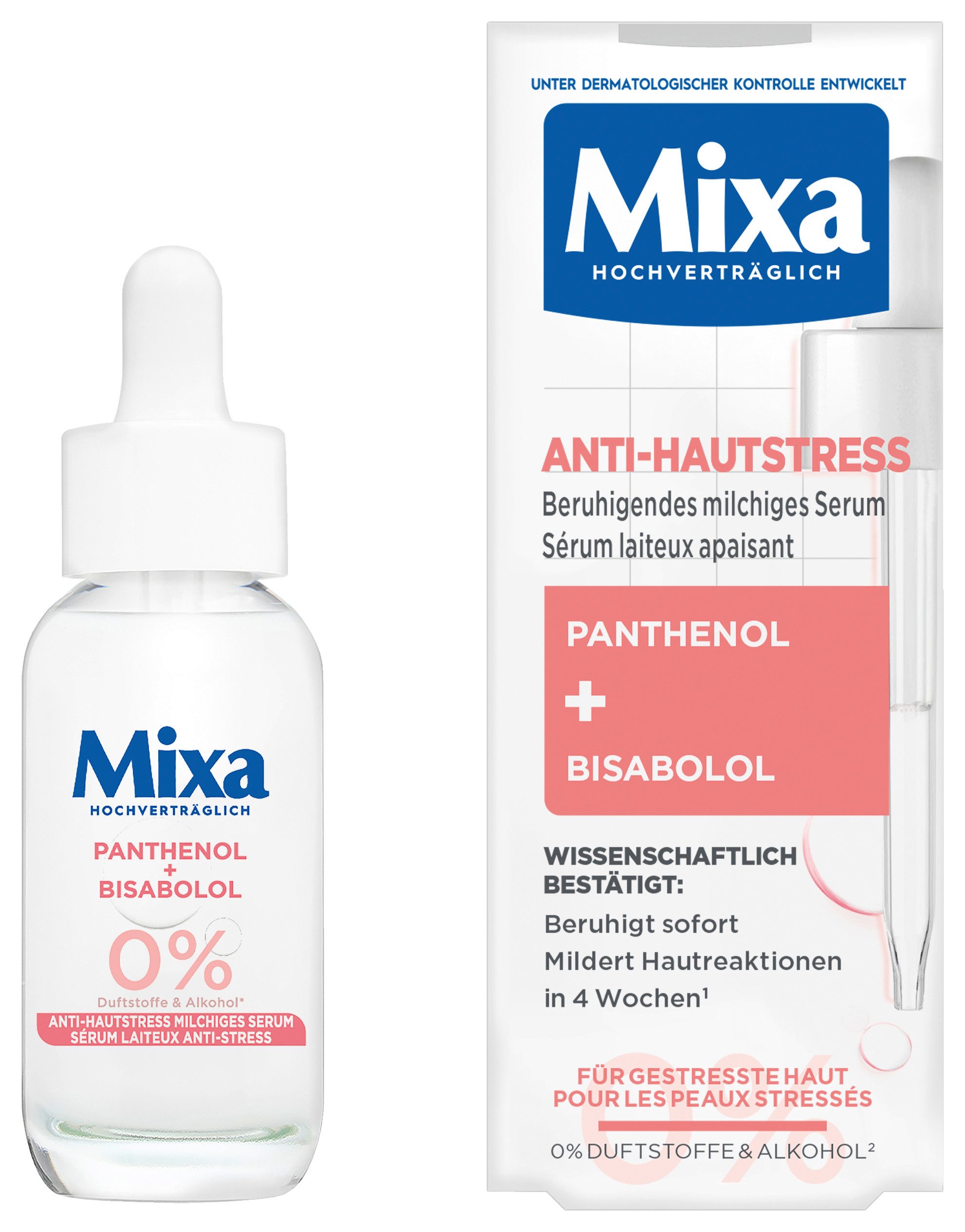 Mixa Gesichtsserum MIXA ANTI-HAUTSTRESS SERUM, beruhigt sofort, mildert Hautreaktionen