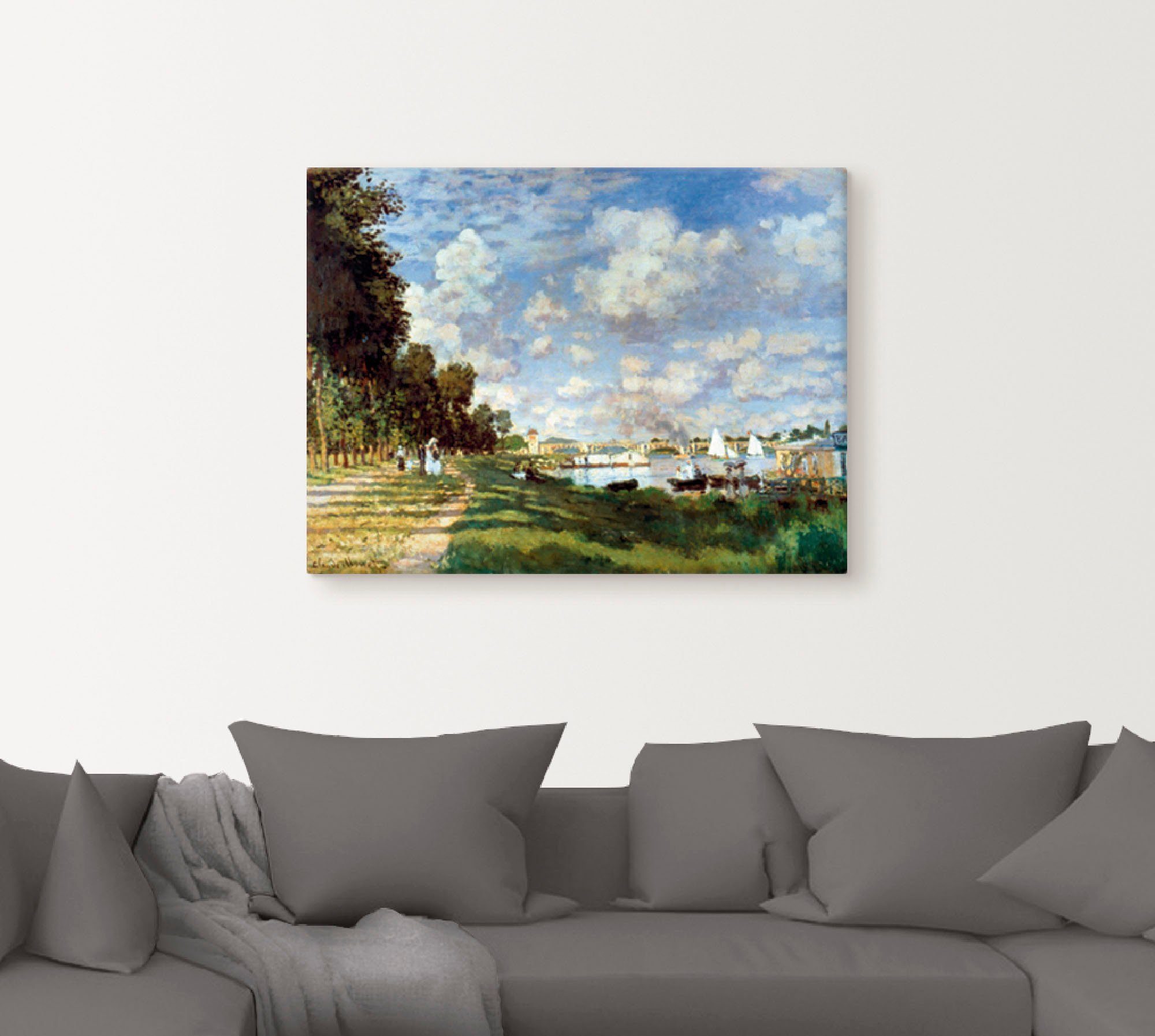 Artland Leinwandbild Das Becken bei Argenteuil, 1875, Gewässer (1 St), auf Holzrahmen gespannt