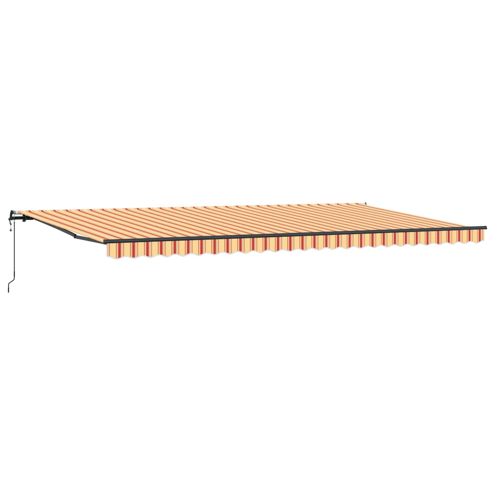 vidaXL Markise Ausziehbare Markise Gelb und Orange 600 x 300 cm (1-St)