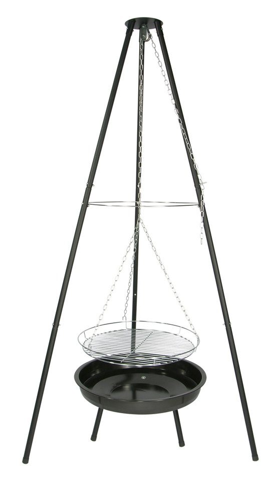 GLÜHZONE Holzkohlegrill HKG 200, Schwenkgrill, Holzkohlegrill mit Feuerschale