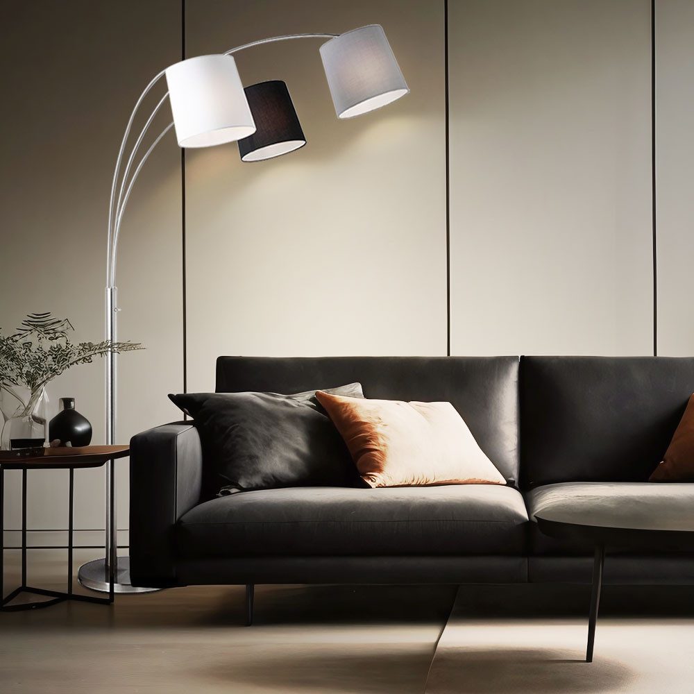 JUST LIGHT LED Stehlampe, Leuchtmittel inklusive, Warmweiß, Farbwechsel, Bogenstehlampe Stehleuchte Wohnzimmerlampe Dimmerr Fernbedienung LED