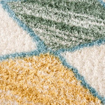 Hochflor-Teppich Pulpy 557, Carpet City, rechteckig, Höhe: 30 mm, besonders weich, Ethno Look, ideal für Wohnzimmer & Schlafzimmer