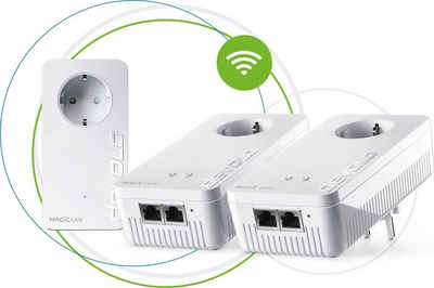 DEVOLO »Magic 2 WiFi ac Next Multiroomkit (2400Mbit,Powerline+WLAN, 5x LAN, Mesh)« Netzwerk-Adapter zu RJ-45 (Ethernet)