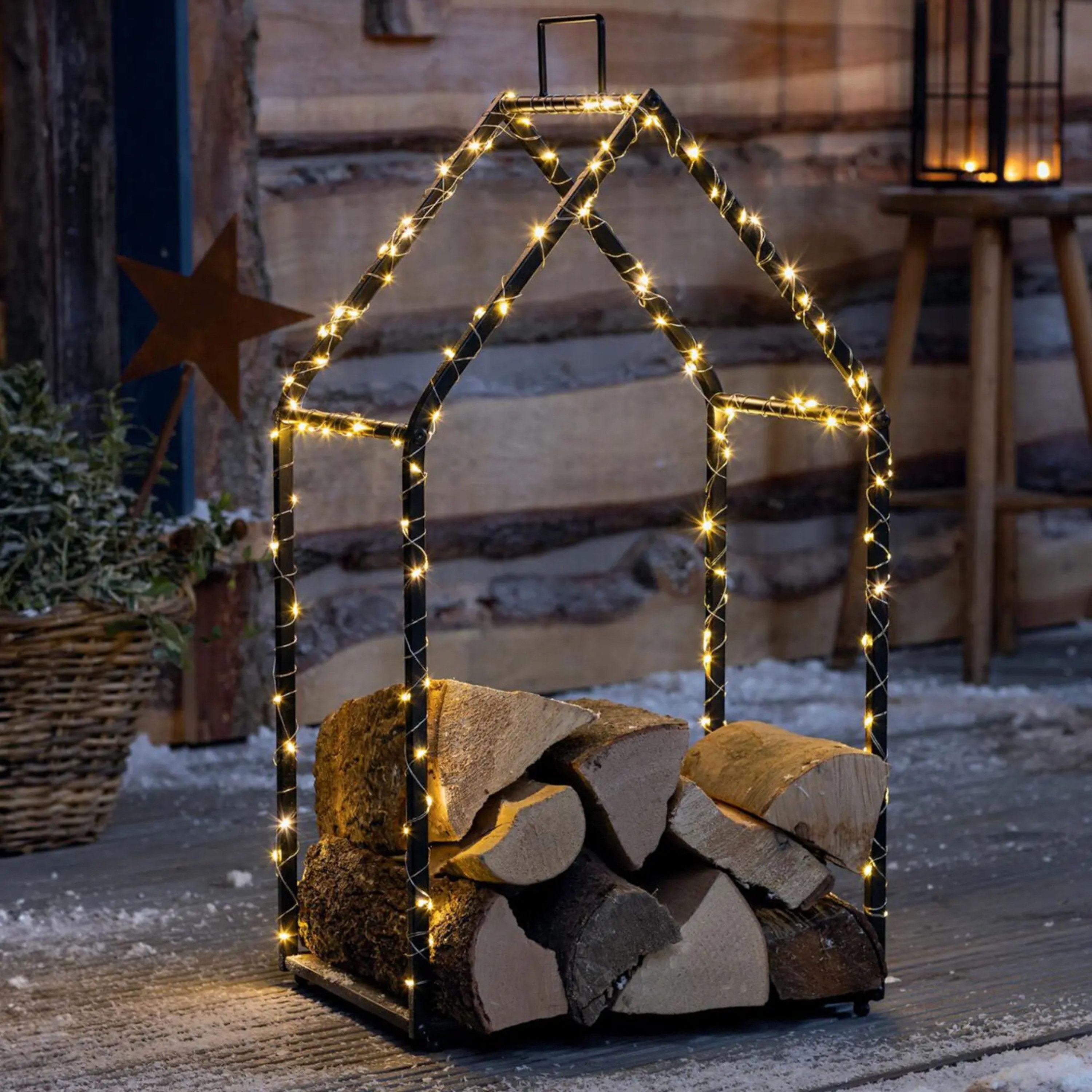 Frank Flechtwaren Kaminholzregal