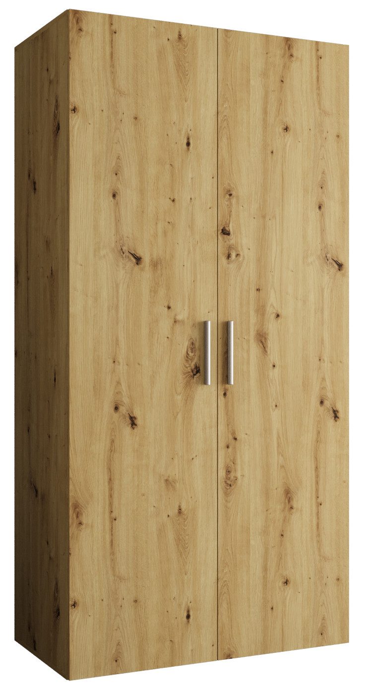 ABIKS MÖBEL Drehtürenschrank BARI 1 Schlafzimmerschrank mit Kleiderstange und Regalen Garderobenschrank Kleiderschrank in 5 verschieden Breiten und 4 Farben