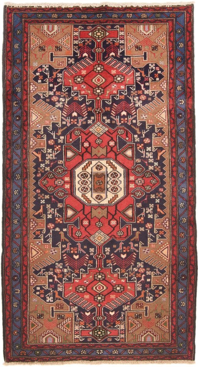 Perserteppich Läufer, Handgeknüpfter mm Trading, 100x188 8 Orientteppich / Orientteppich rechteckig, Höhe: Nain Hamadan