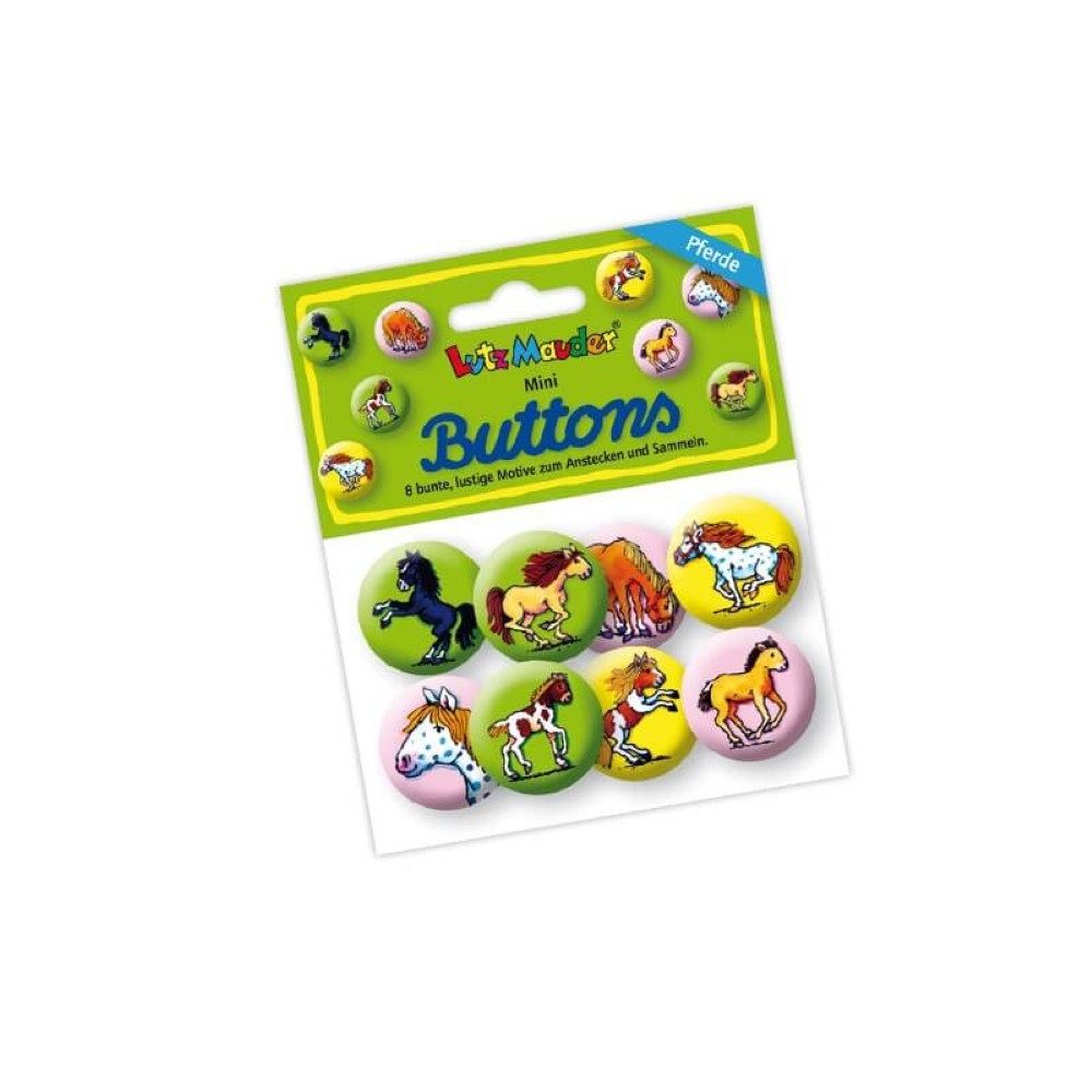 Partystrolche Spiel Mini-Buttons Pferde