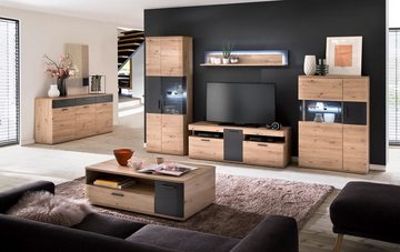 MCA furniture Lowboard TV-Board Cortona, Balkeneiche / anthrazit
