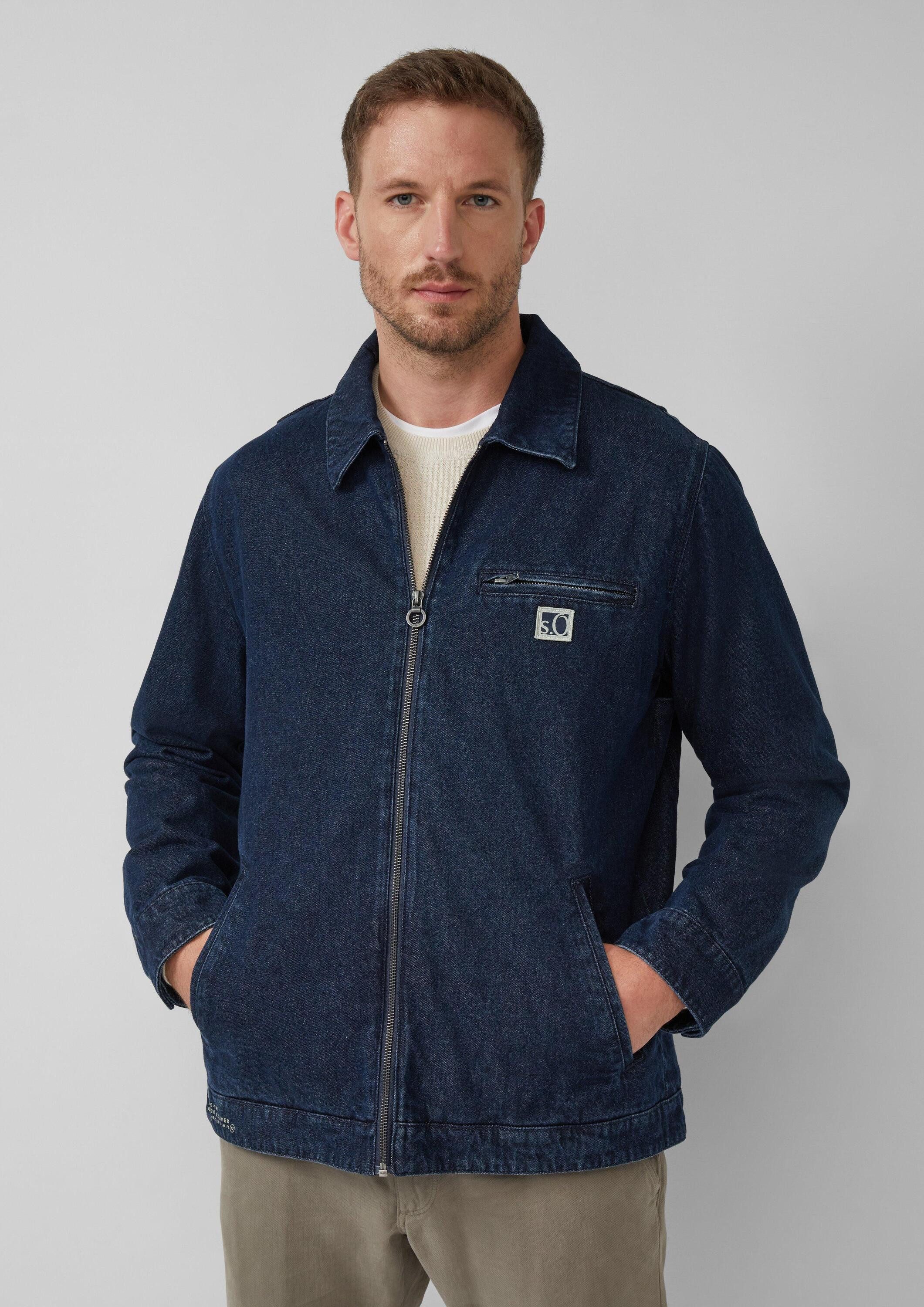 s.Oliver Funktionsjacke Outdoor-Jacke Gefüttertes Denim-Overshirt mit Eingr günstig online kaufen