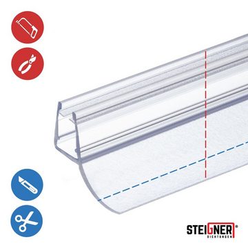 STEIGNER Duschdichtung UK12 gerade, L: 30 cm, (1 Stück Packung, Einzeldichtung), für 6mm bis 8mm Glasstärke