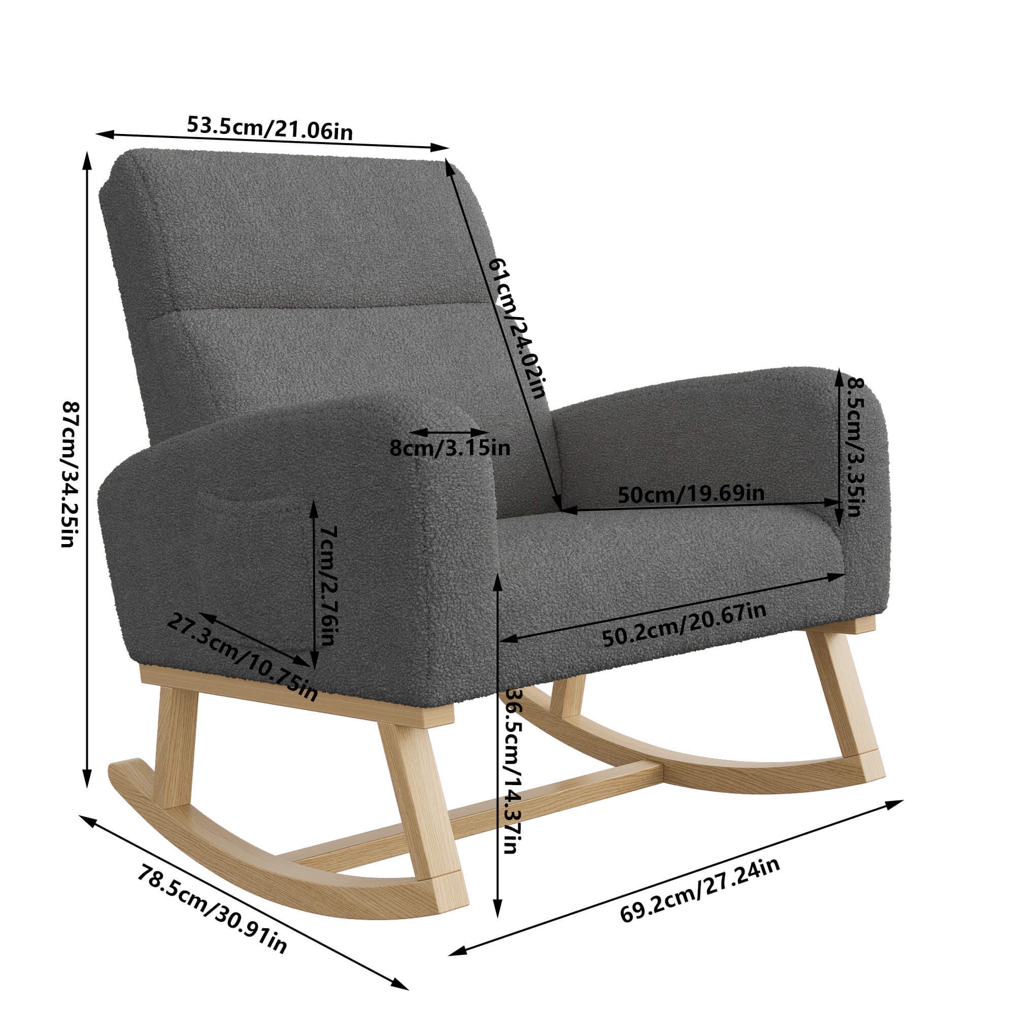 Furnishings Home Schaukelstuhl Sessel Polsterstuhl Freizeitstuhl günstig online kaufen