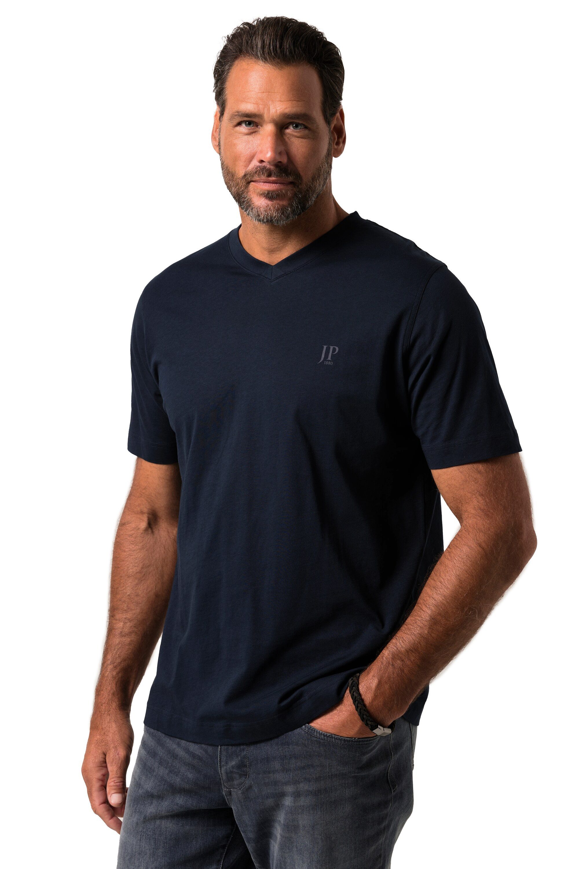 JP1880 T-Shirt T-Shirts Basic 2er-Pack V-Ausschnitt Halbarm (2-tlg)