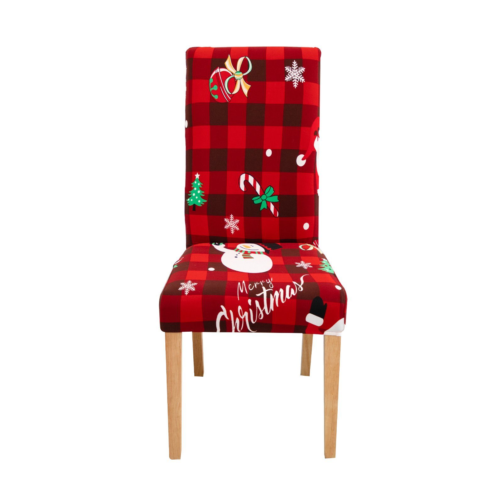 Stuhlhusse Elasthan, Stretch, Santa Schneemann Thema, für Bankett Weihnachten