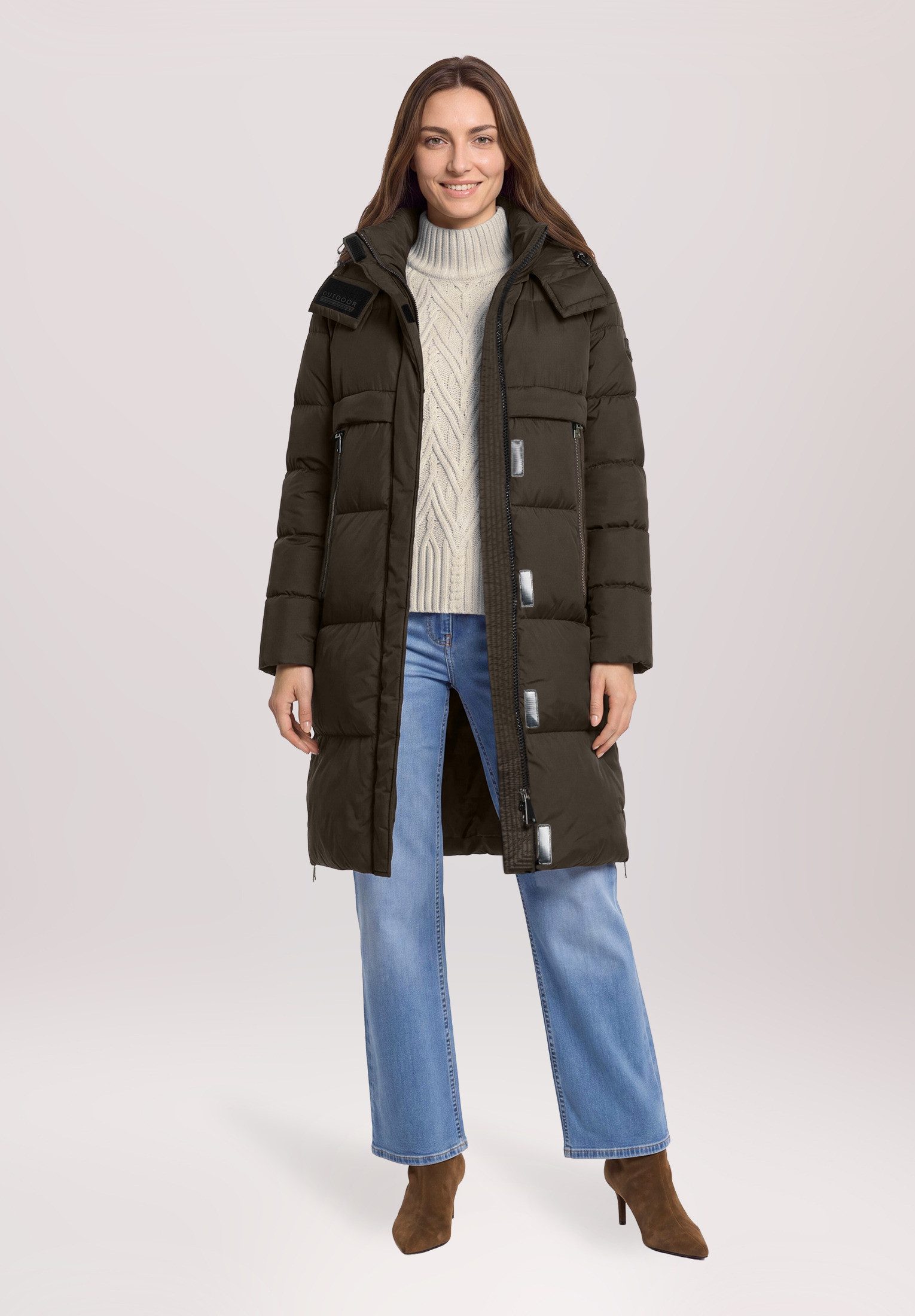 Betty Barclay Steppjacke Damen mit abnehmbarer Kapuze