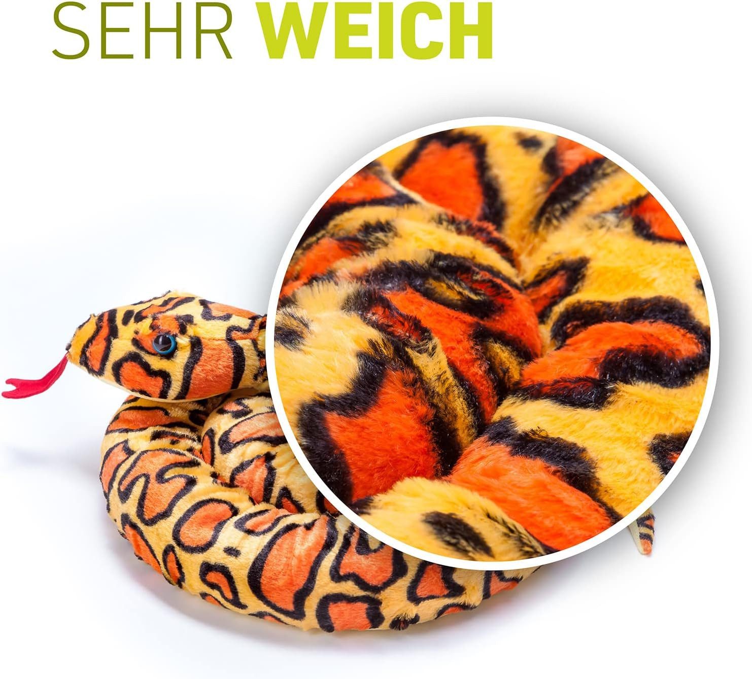 HF Home Flair Kuscheltier 1x Home Flair hochwertige Plüschtier Schlange I 2 günstig online kaufen