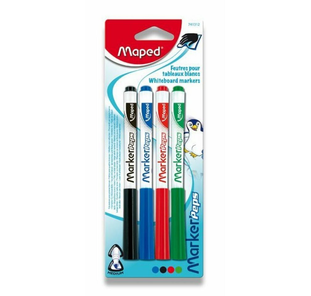 Thumbnail - MAPED Whiteboard Marker Whiteboard-Marker Marker'Peps 4 Stück