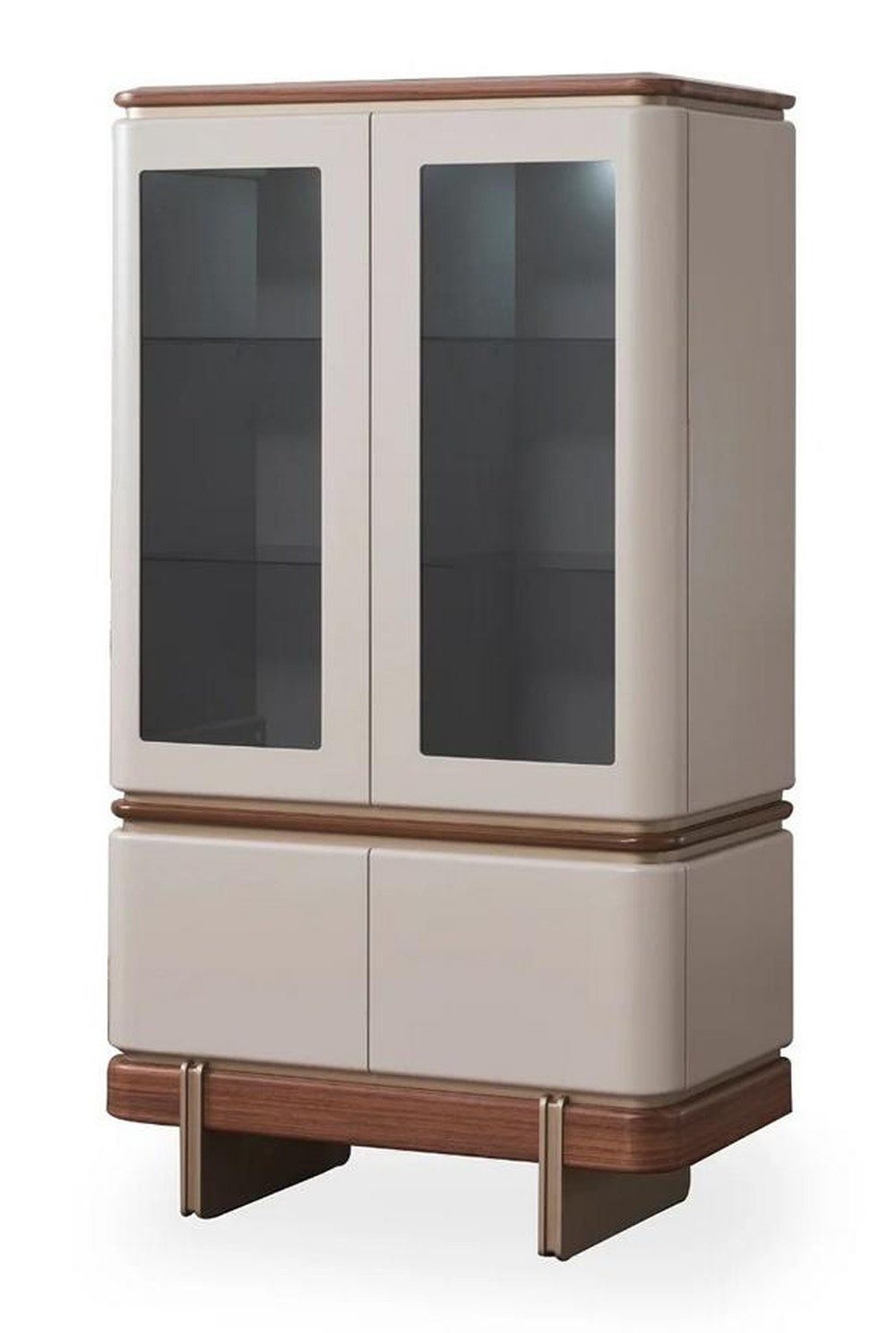 Xlmoebel Vitrine Beige Sideboard im modernen Design – stilvoll und geräumig Made in Europa