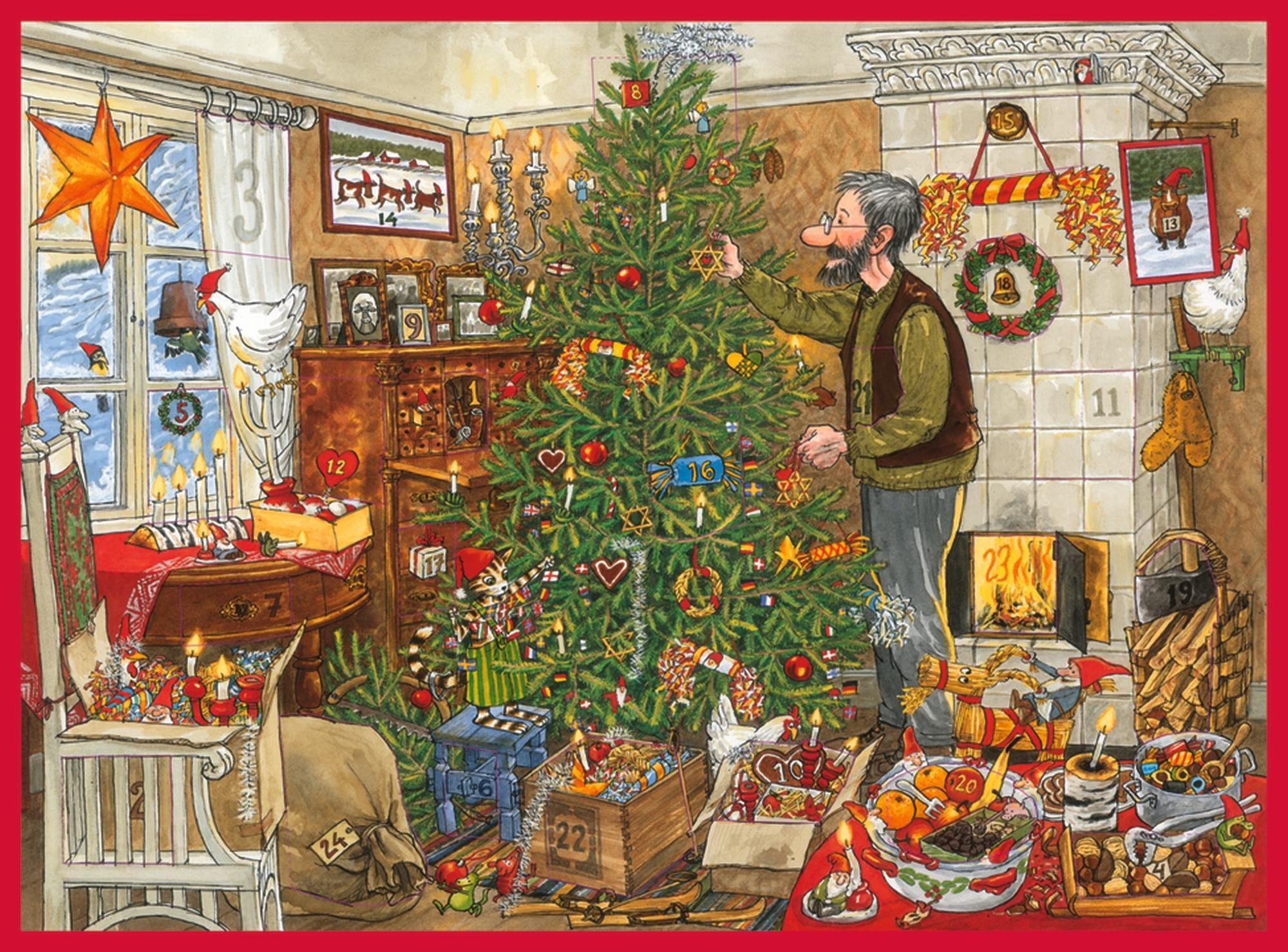 Oetinger Adventskalender Pettersson und Findus. Adventskalender