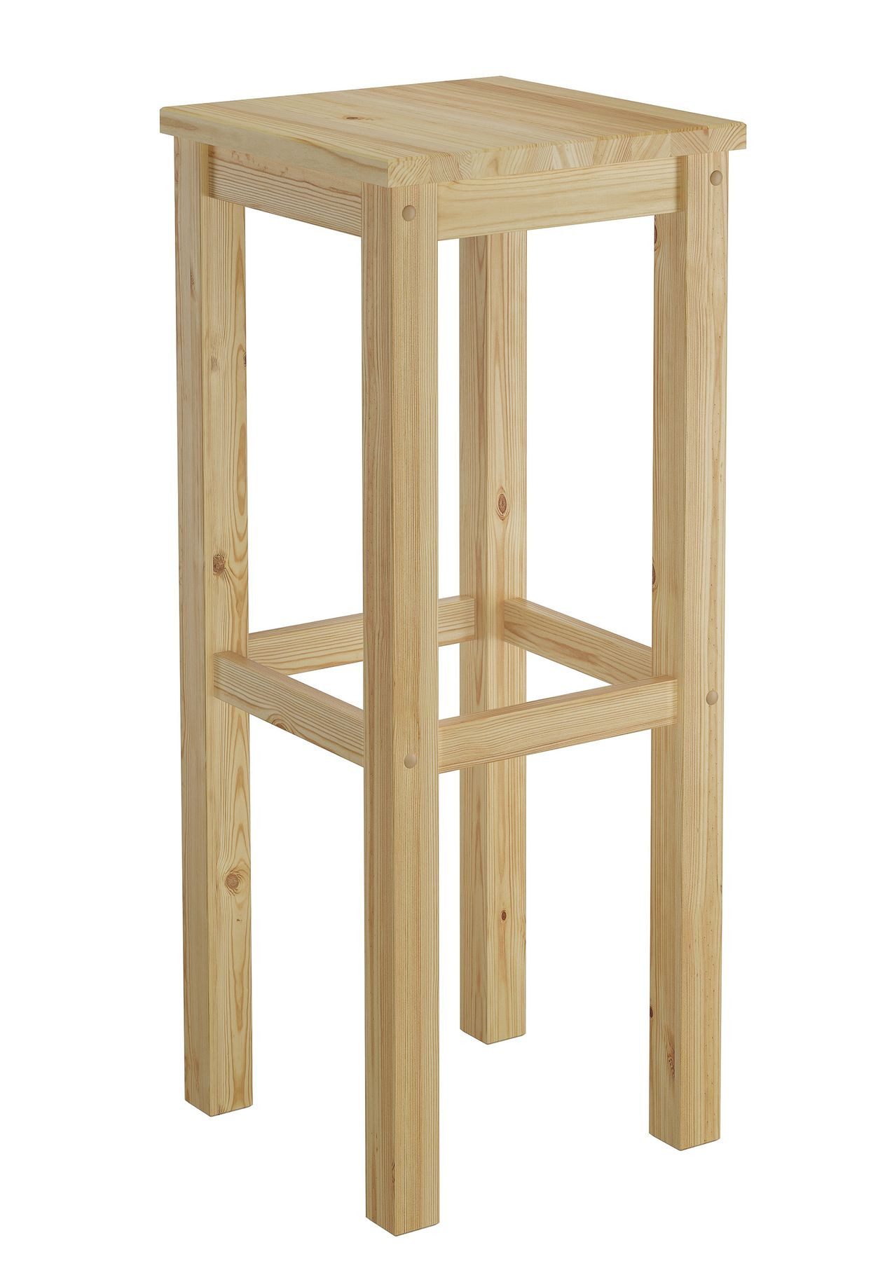ERST-HOLZ Arbeitshocker Barhocker Kiefer Massivholz Tresenhocker Wählbar in 60 oder 80 – Bild 2 von 5