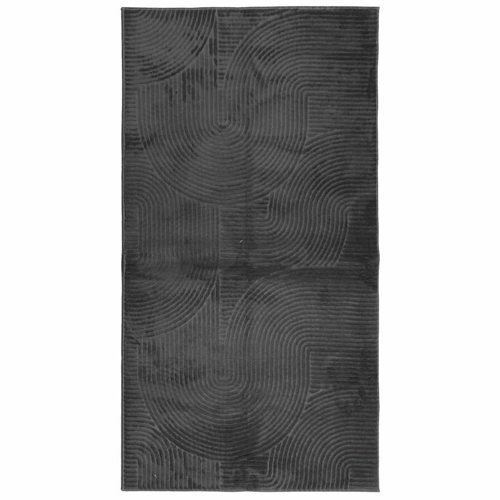vidaXL Teppich Teppich IZA Kurzflor Skandi-Stil Anthrazit 80x150 cm, Rechteckig, Höhe: 0.8 mm
