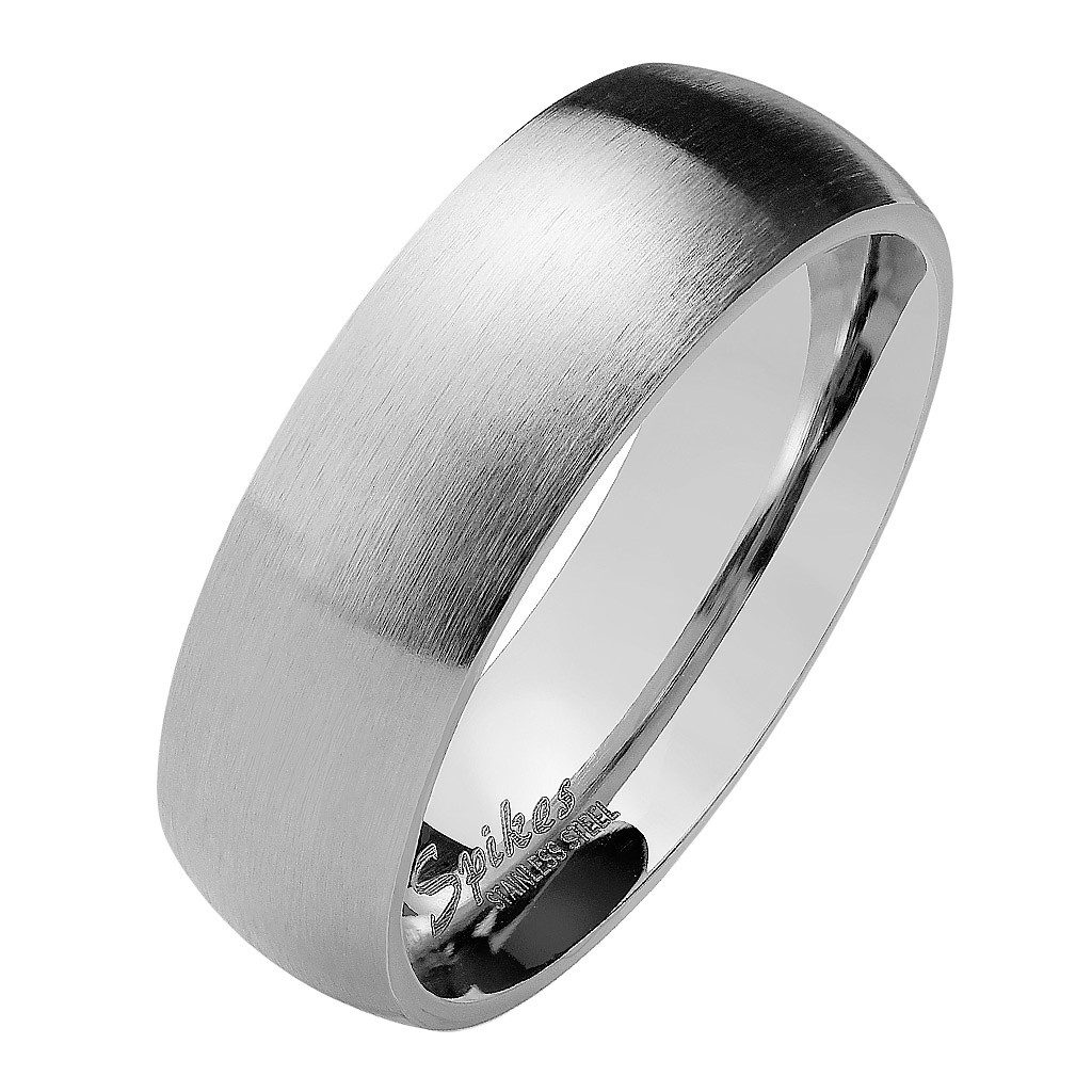 Taffstyle Fingerring Herren & Damen Ring Edelstahl Matt Silber Größe 49 (15.6) Breit 6mm (Partnerring Ehering Trauring Hochzeitsring), Partnerring silbern Herrenring Damenring Freundschaftsring Paarring