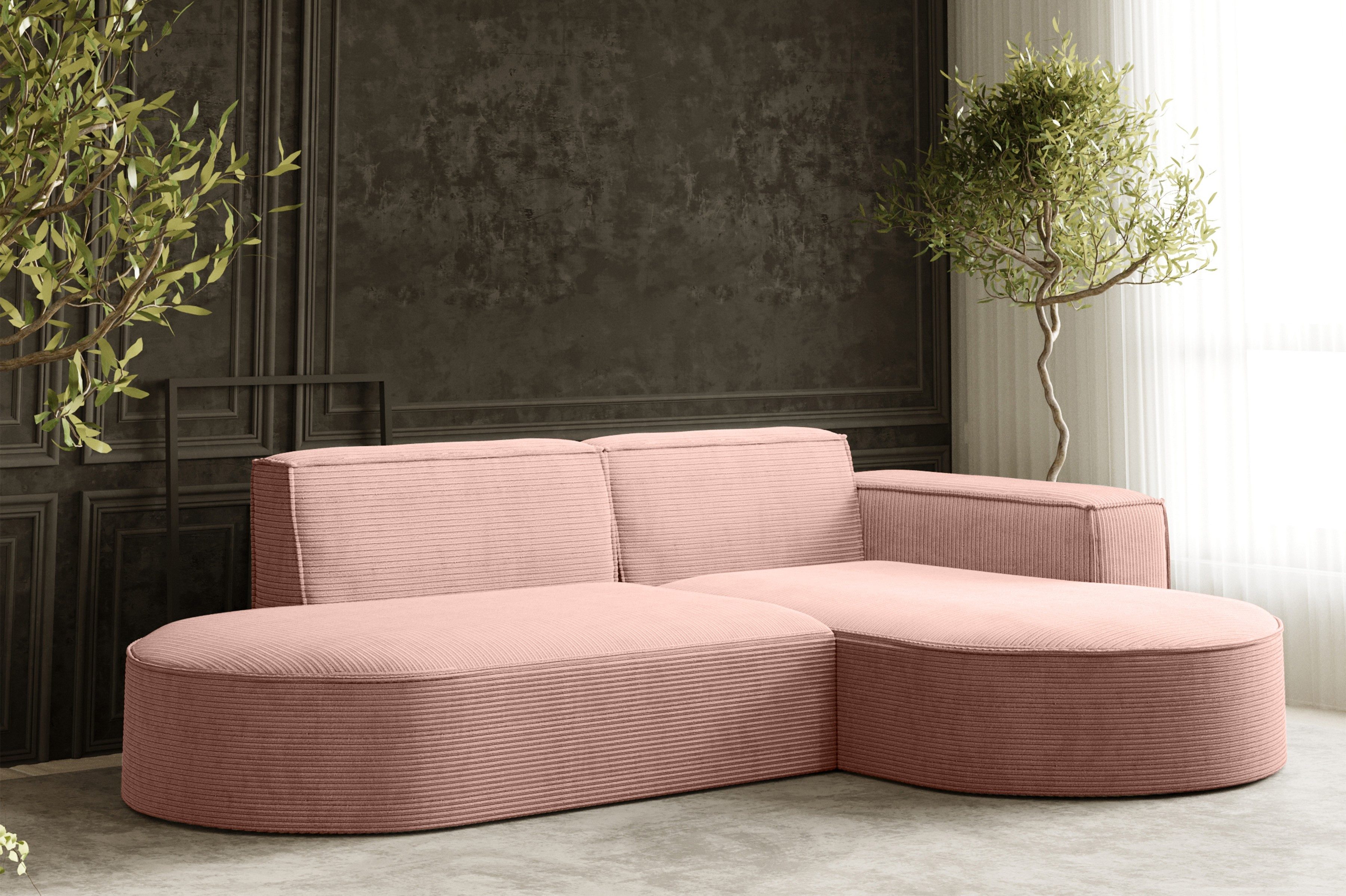 Kaiser Möbel Ecksofa Designer MODENA STUDIO L stoff Cord, Verita,Boucle, Ec günstig online kaufen