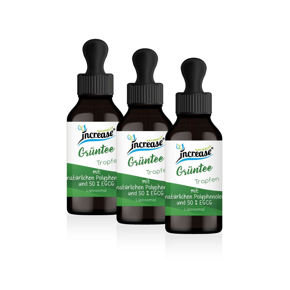 increase NATURALLY Nimm 3, zahl 2 Liposomaler Grüntee / Green Tea 1600mg pro Tag Tropfen, 180 ml
