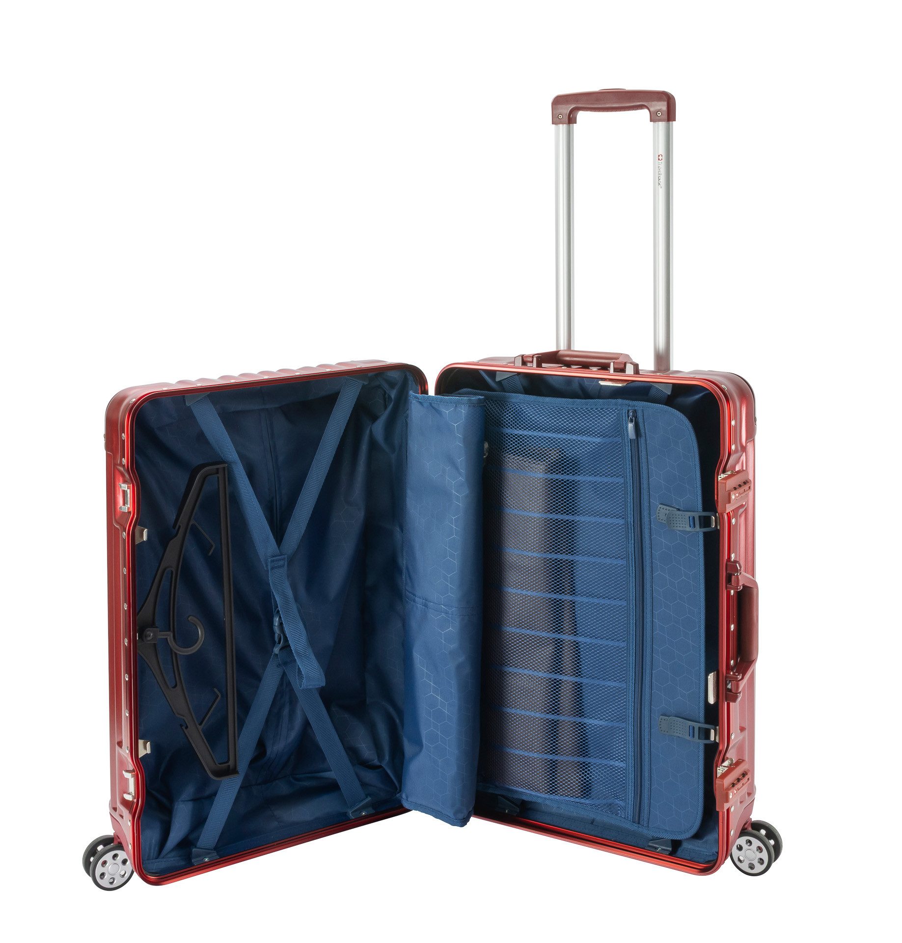 Travelhouse Hartschalen-Trolley London, 4 Rollen, Polycarbonat-Hartschale Aluminium-Rahmen TSA-Schloss Schnappverschluss