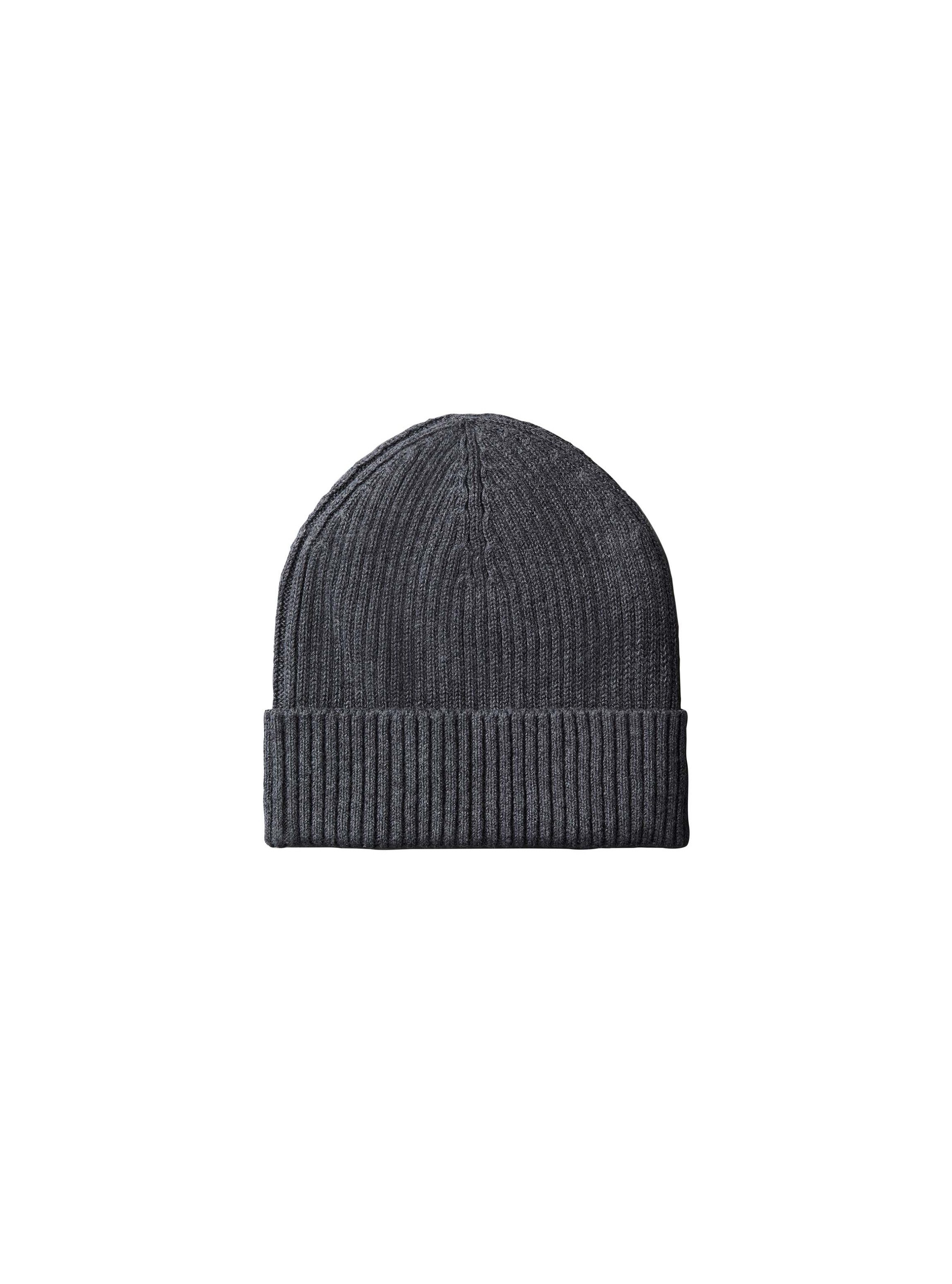 Calvin Klein Strickmütze PATCH CHUNKY RIB COTTON BEANIE mit Markenlogo