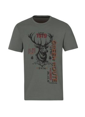 Trigema T-Shirt TRIGEMA T-Shirt in Öko-Qualität mit Hirsch-Motiv (1-tlg)