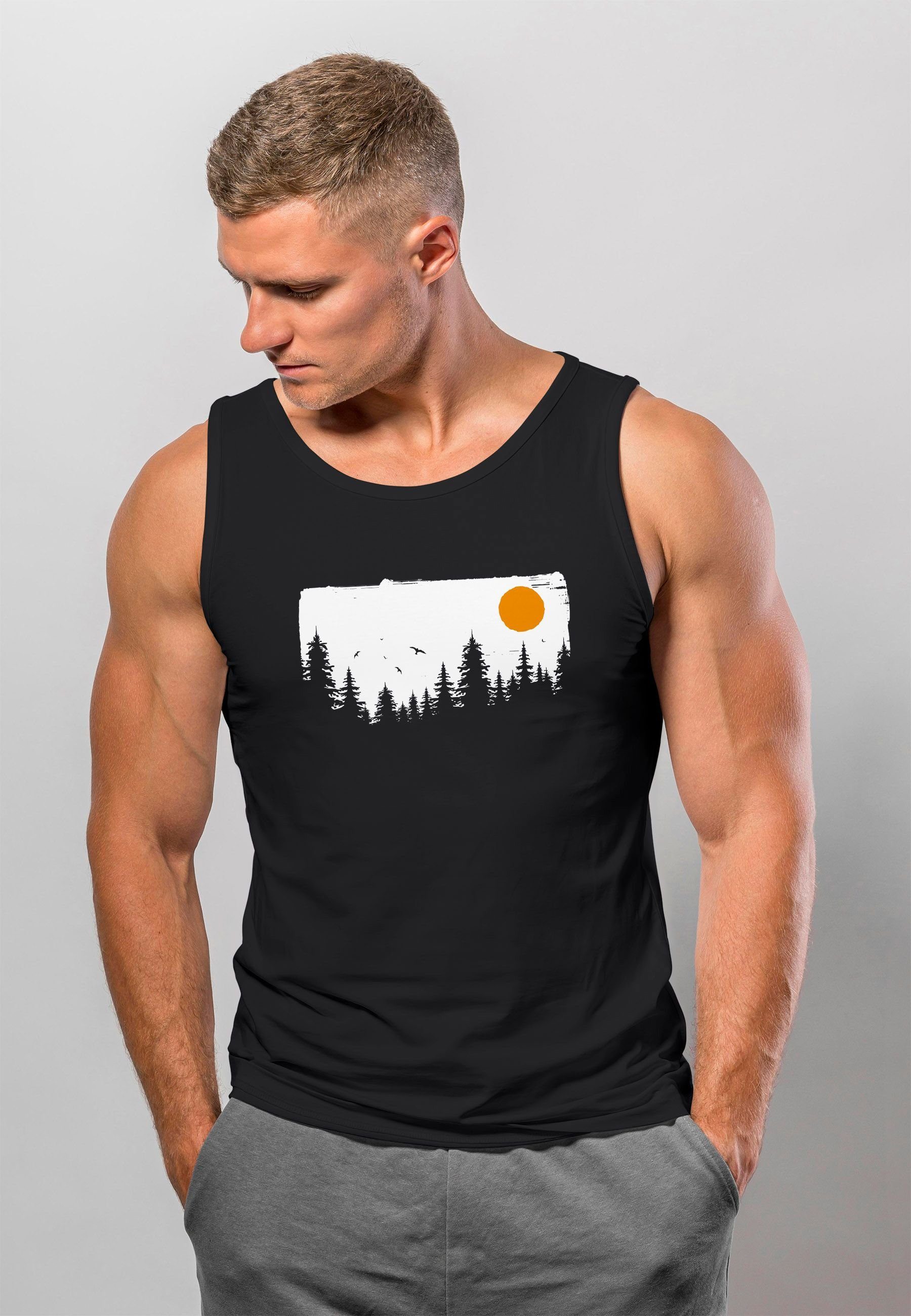 Neverless Tanktop Herren Tank-Top Wald Bäume günstig online kaufen