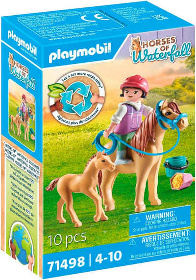 Playmobil® Konstruktions-Spielset Kind mit Pony und Fohlen (71498), Horses of Waterfall, (10 St), Made in Europe