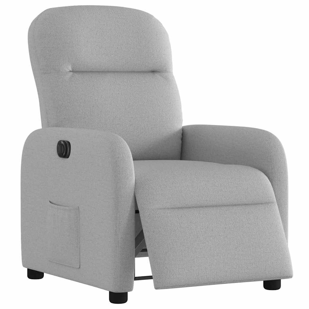 vidaXL Sessel Relaxsessel Elektrisch Wolkengrau Stoff günstig online kaufen