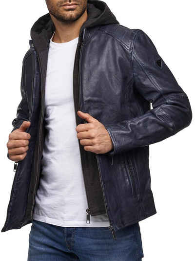 Tazzio Lederjacke 19710 Biker-Look im Two-in-One Hoodie Style (abnehmbar)