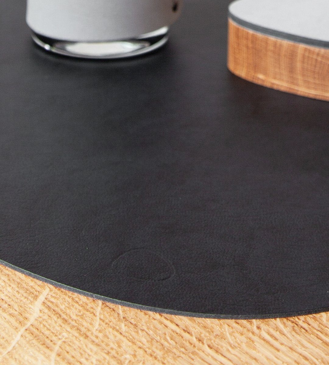 LIND DNA Platzset DOUBLE CLOUD Tischset Curve L black/red 37 x 44 cm, Table Mat Curve L Double Cloud Black/Red