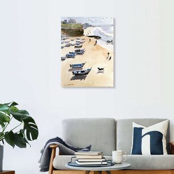 Posterlounge Acrylglasbild Lucy Willis, Boote am Strand, Wohnzimmer Maritim Malerei