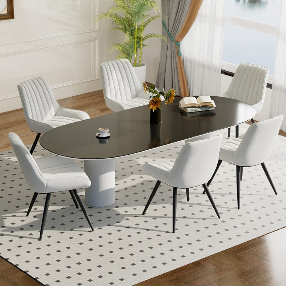 HawthyHome Esszimmerstuhl bequeme Polsterstühle Küchenstuhl (4 St), mit Rückenlehne und Metallbeine – Bild 4 von 5