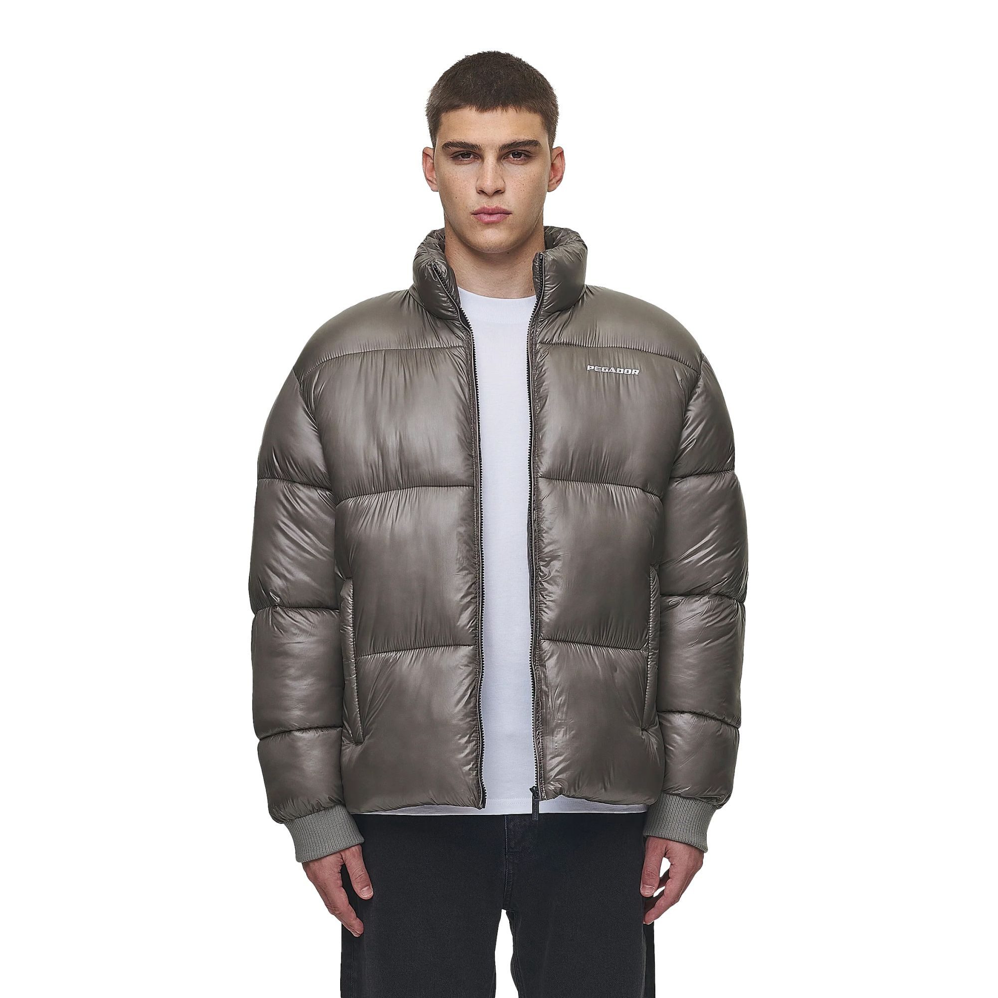 PEGADOR Winterjacke Solin Light Glossy Puffer Jacket, grau - Main Image