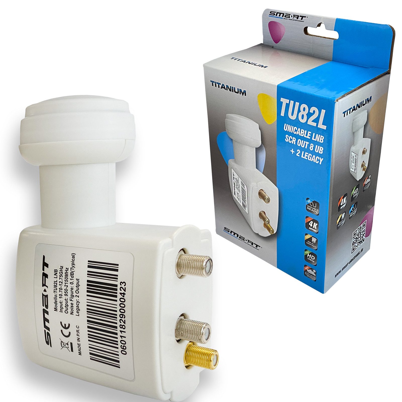 HB-DIGITAL Smart Titanium TU82L Unicable LNB SCR OUT 8 UB +2 Legacy Universal-Twin-LNB