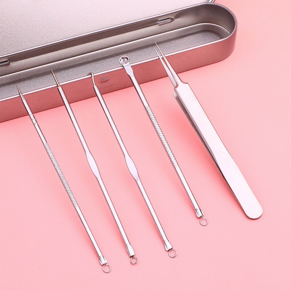 Mitesser E0434 Akne Pinzetten box Blackhead needle iron Tools acne Kit Mitesserentferner Remover CTGtree