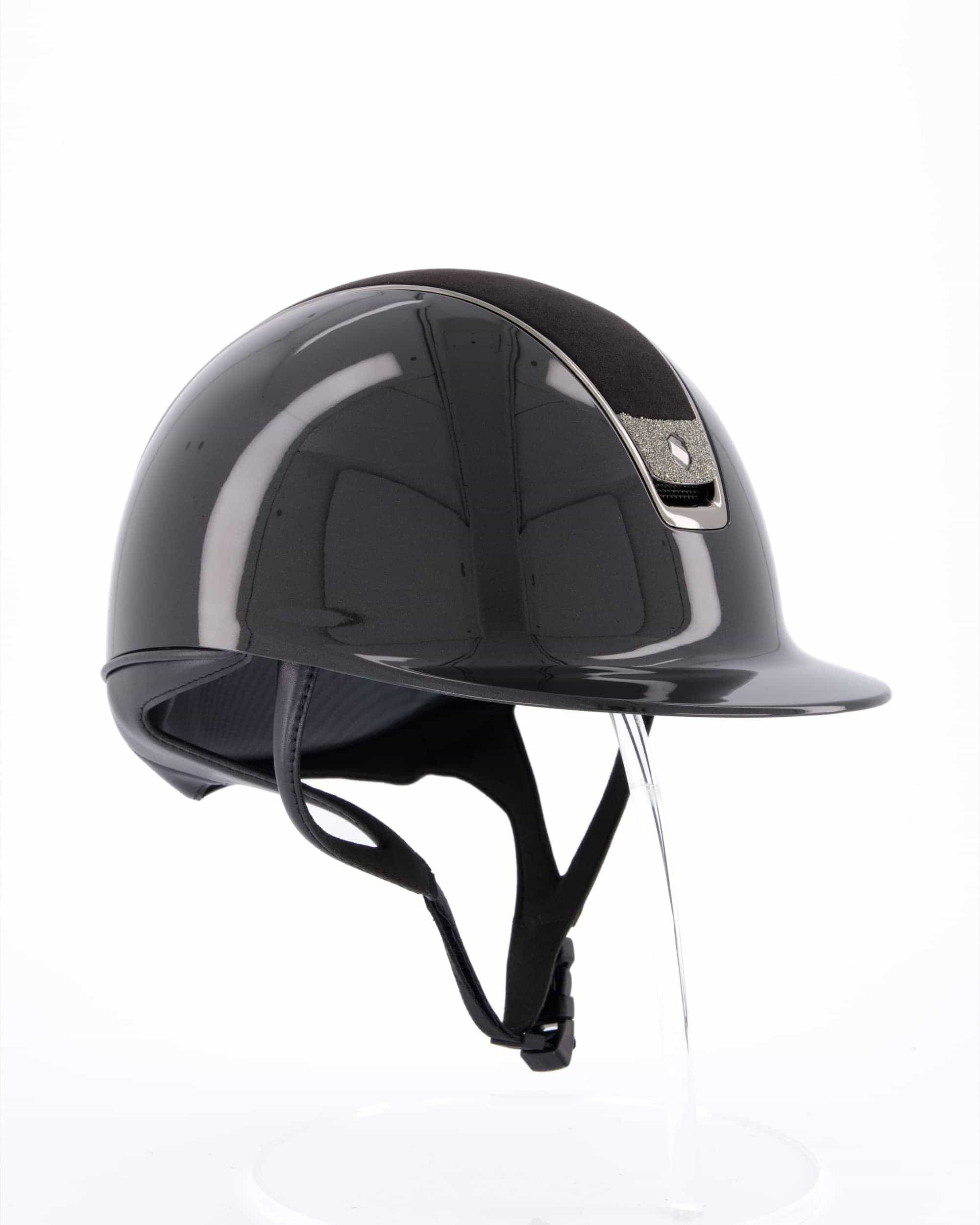 Samshield Reithelm Reithelm 2.0 Shadowglossy, Top Alcantara Black, Trim Black Chrome, Bla