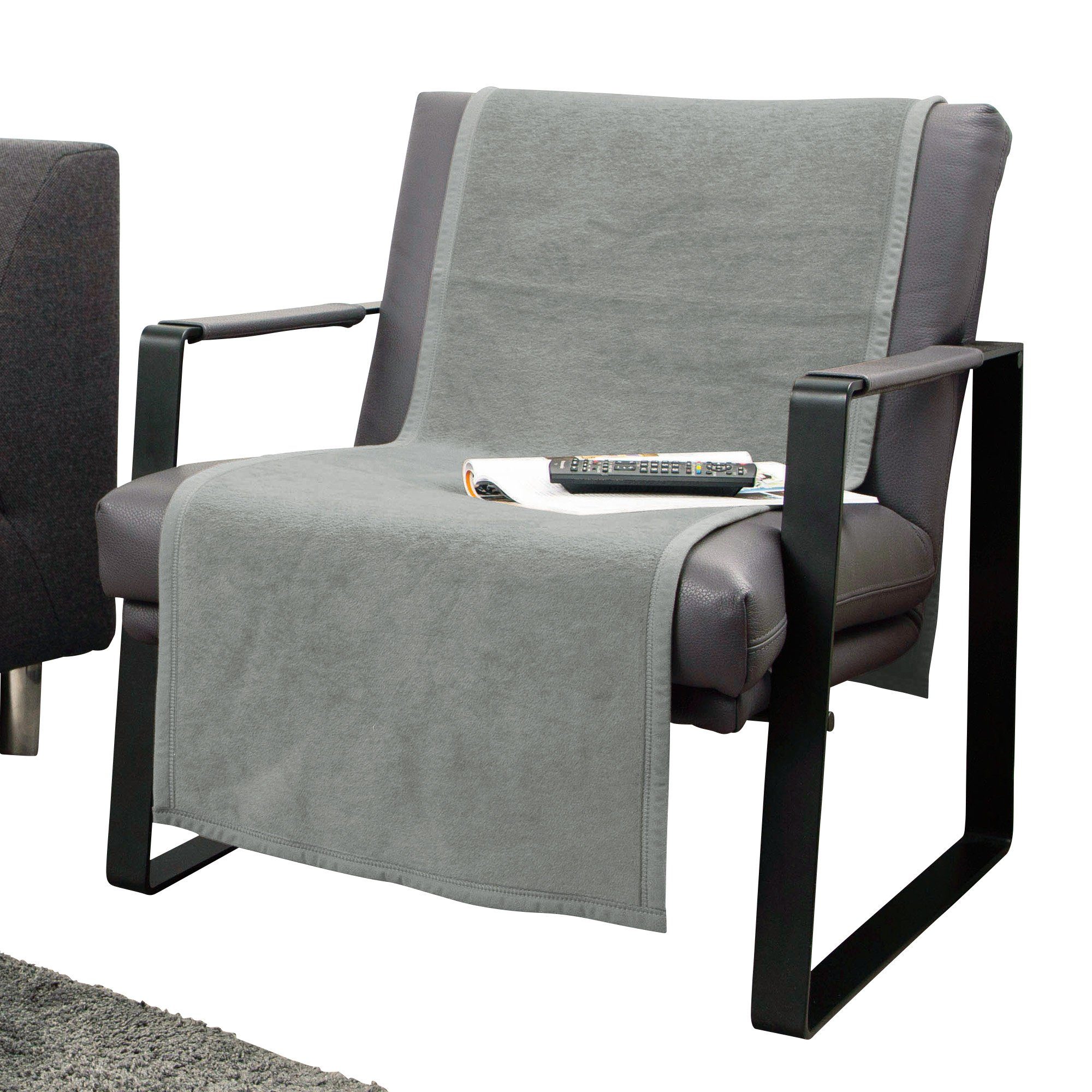 Erwin Müller Sofaläufer Sessel- und Sofaschoner "Triest", Baumwollmischung Uni