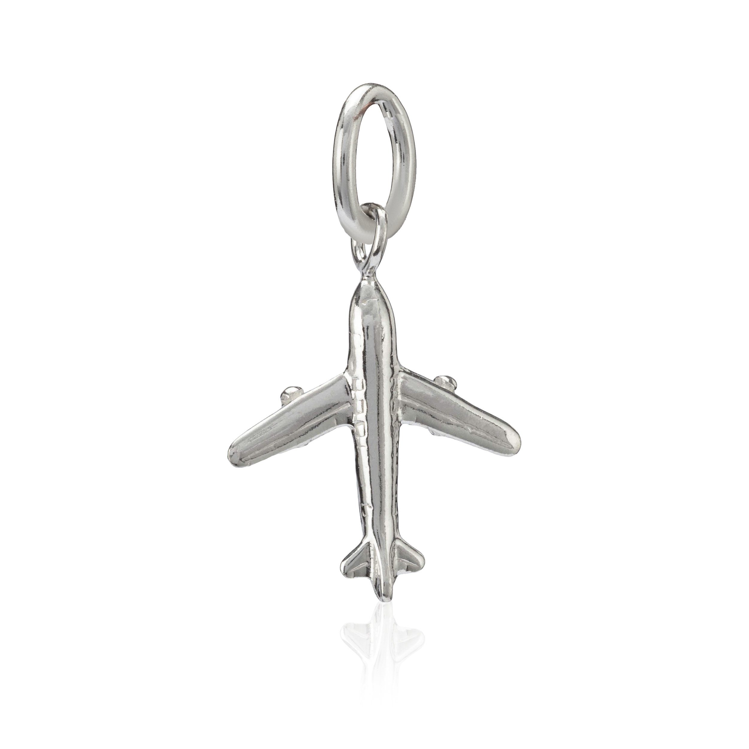 Kettenanhänger Damen Kettenanhänger Flugzeug 925 Silber 19x17mm S