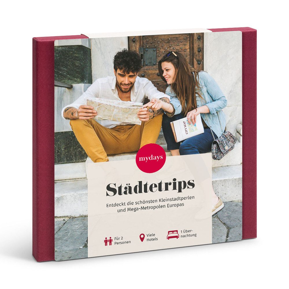 mydays Erlebnisgutschein Geschenkbox Städtetrips, 1 Uebernachtung inkl. Fruehstueck – Unvergessliche Reisen in traumhaf…
