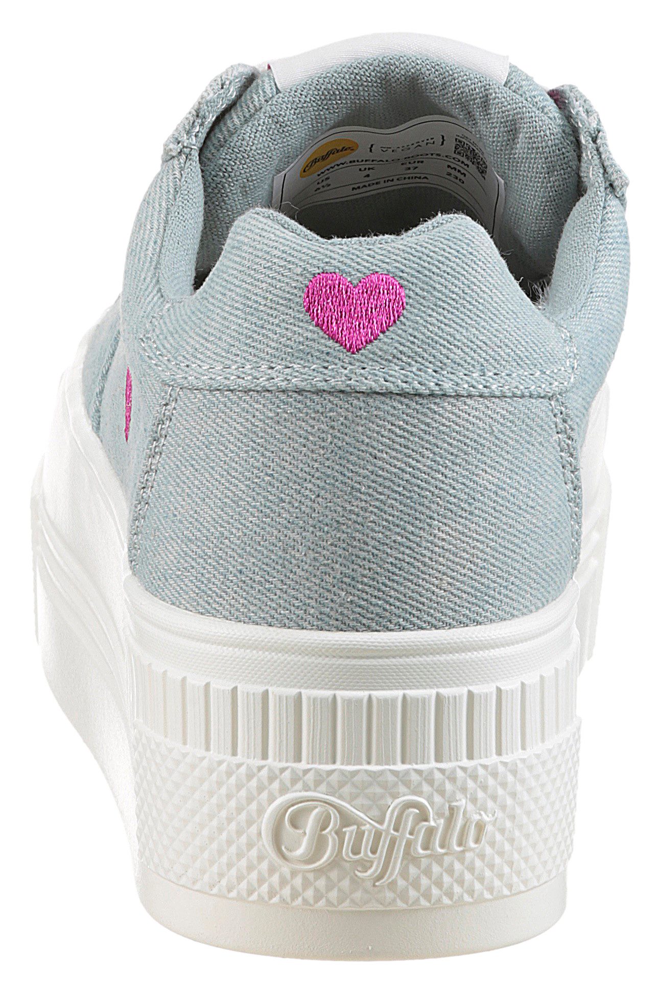 Buffalo PAIRED HEART Plateausneaker, Schnürschuh, Halbschuh, günstig online kaufen