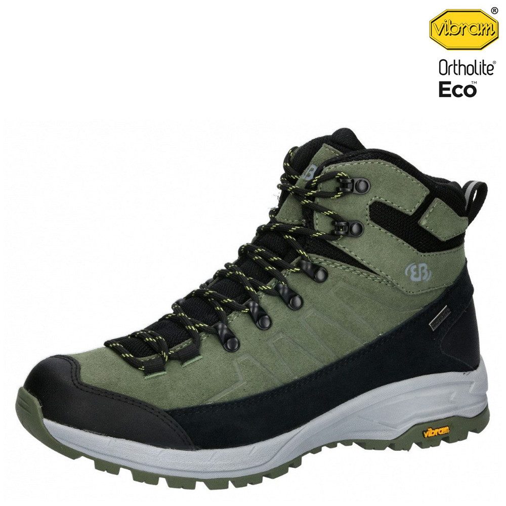BRÜTTING Brütting - Mount Sellery Herren Leder Vibram Wanderschuhe, olive Wanderschuh