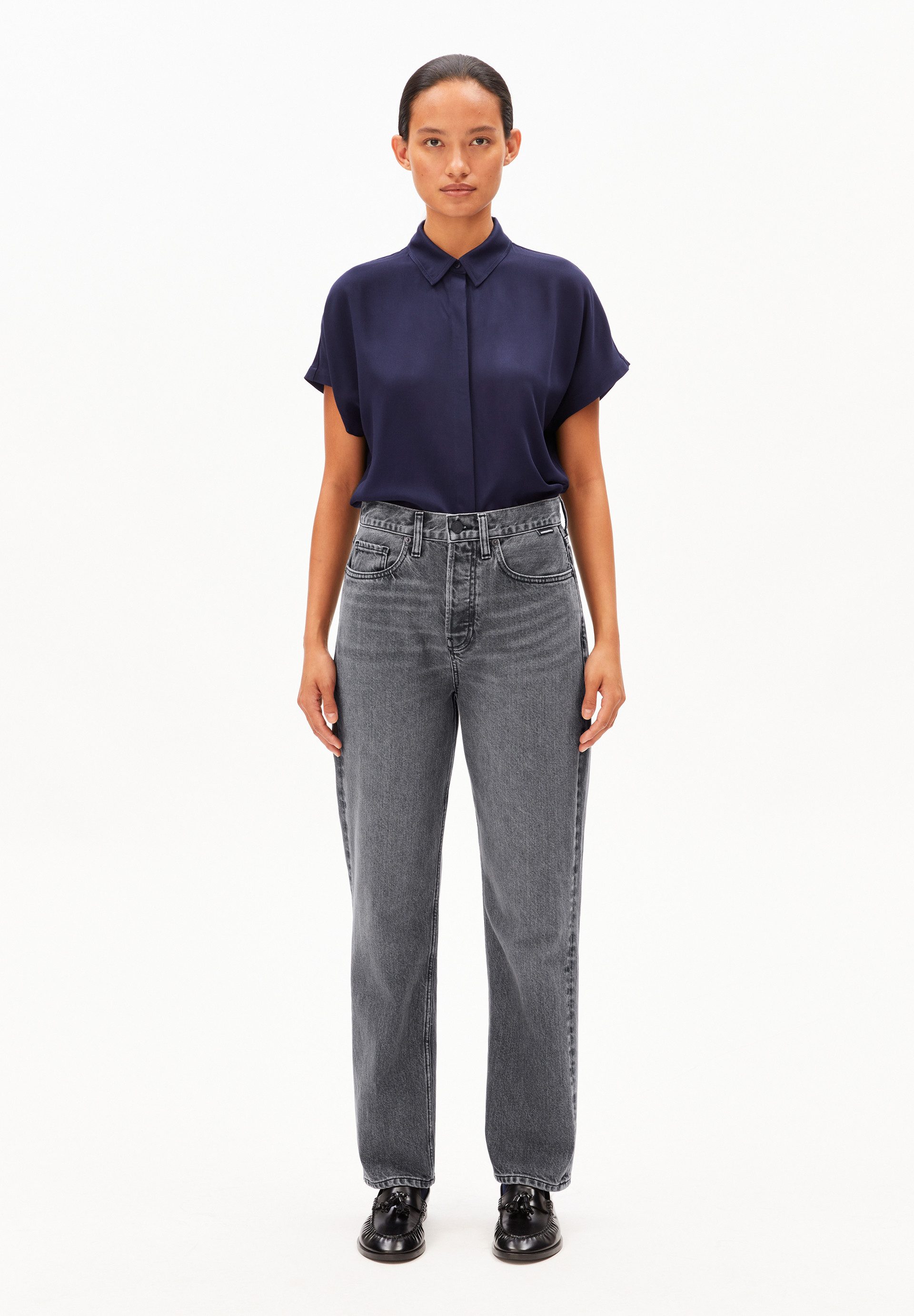 Armedangels Straight-Jeans AAIKALA (Non-Stretch, Regular Fit) High waist