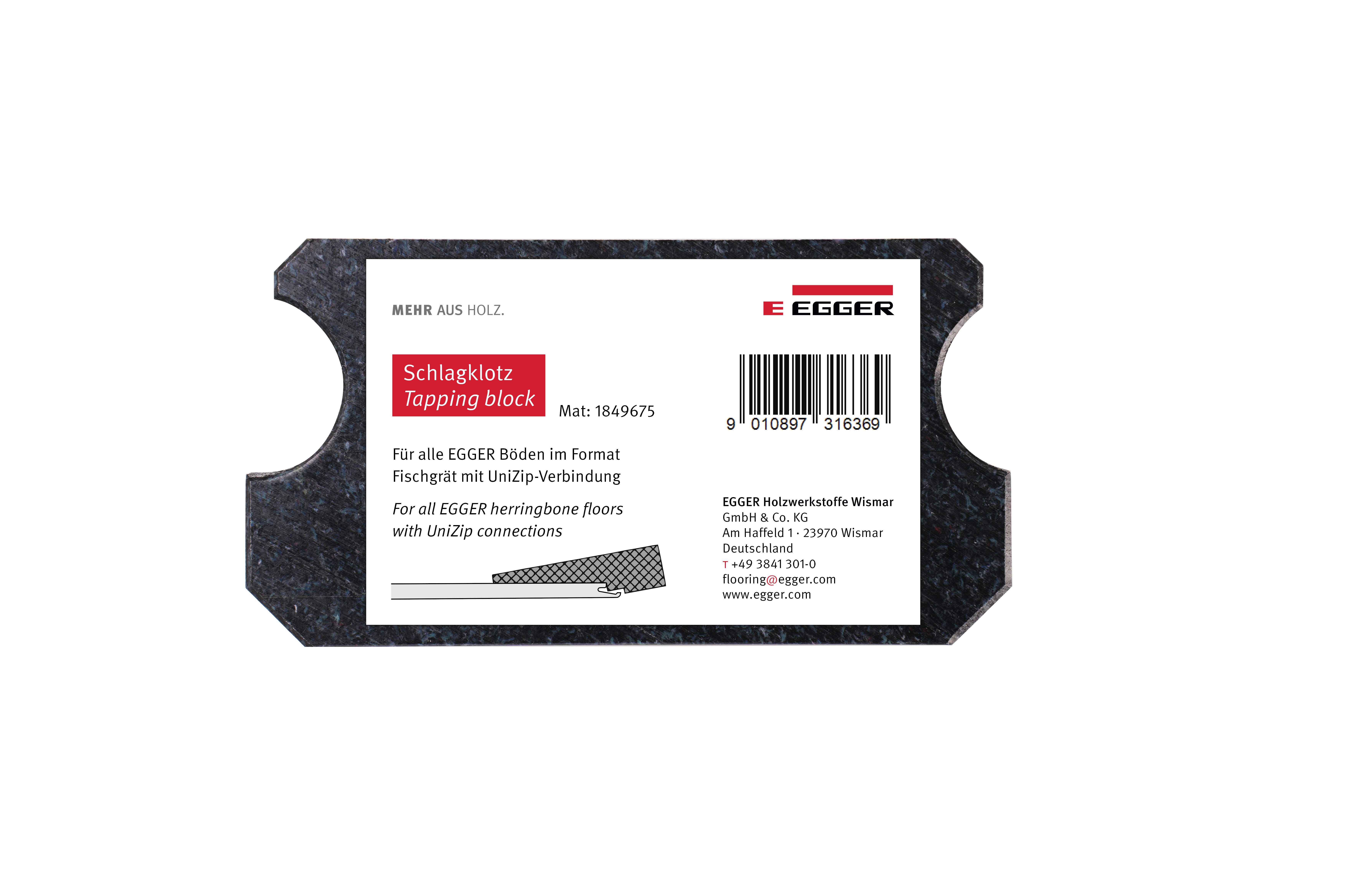 EGGER Verlegeset Schlagklotz Fischgrät, L: 15 cm